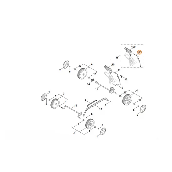 STIHL  Dźwignia WA21 703 6700